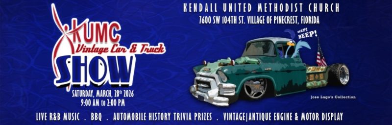 KUMC Annual Charity Car Show – Saturday March 28 – 8:00 am – 3:00 pm